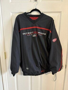CCM Detroit Red Wings Center Ice Pullover Jacket Mens L